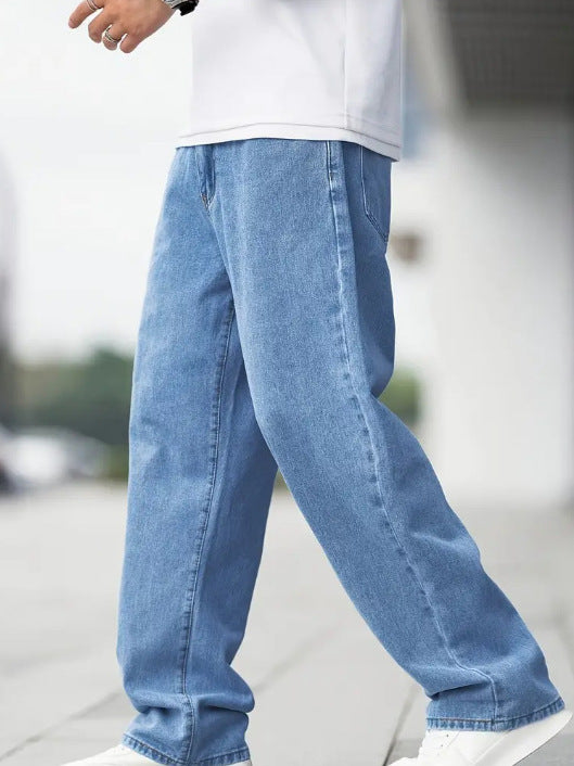 Men's Denim Loose Straight Trousers
