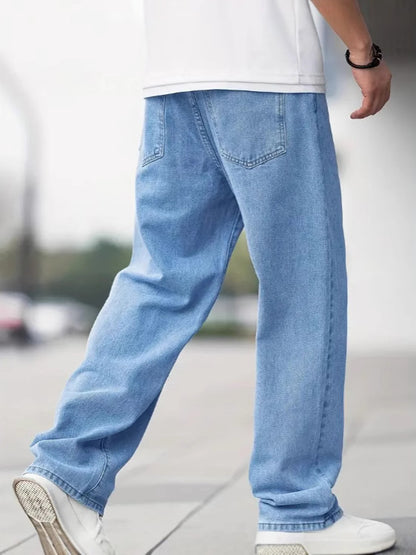 Men's Denim Loose Straight Trousers